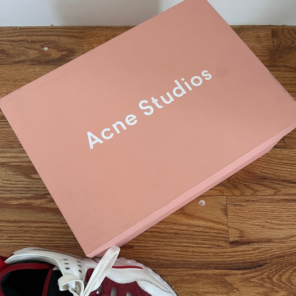 Acne Studio Manhattan leather, suede and mesh sneakers